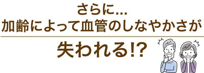 さらに...加齢によって血管のしなやかさが失われる!?