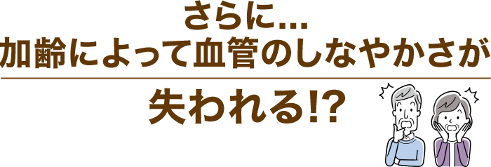 さらに...加齢によって血管のしなやかさが失われる!?